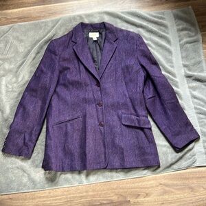 Size 14 talbots purple wool blazer very cute!